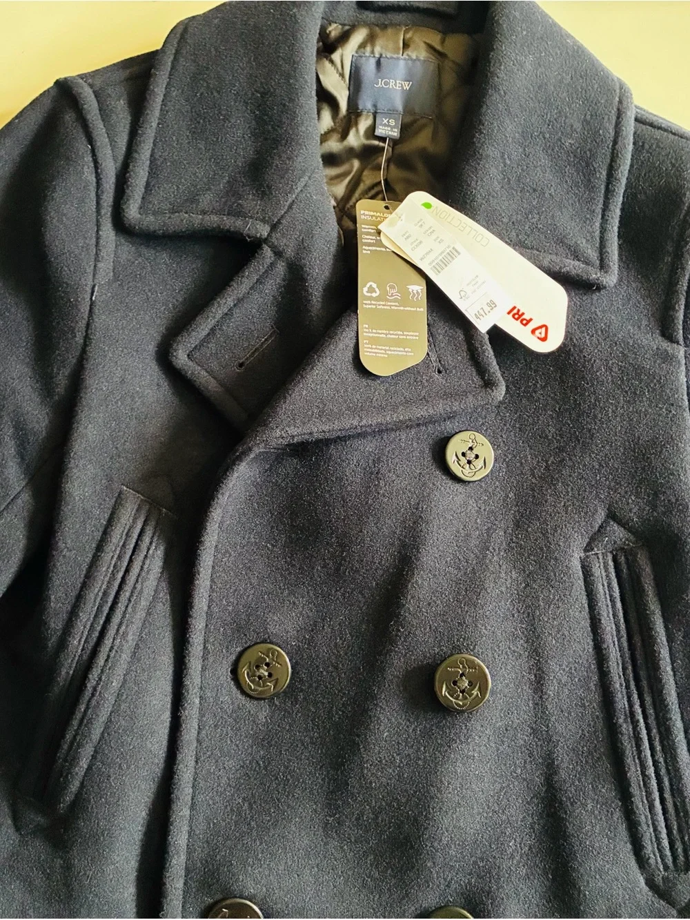 J. Crew Navy Double-Breasted Wool Peacoat